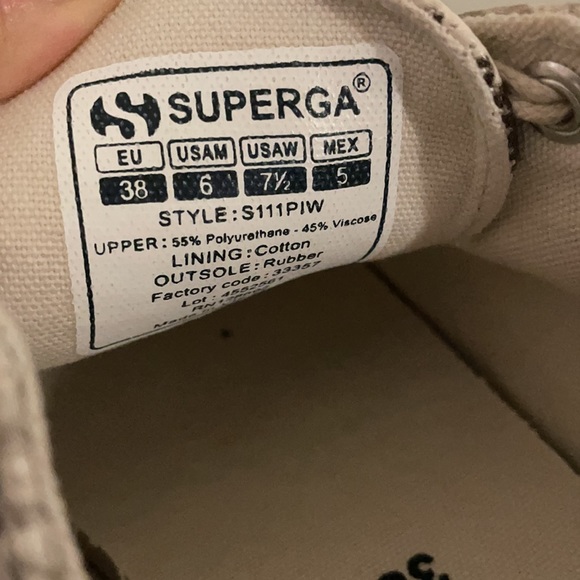 NWOT Superga Faux Grey Snakeskin Sneakers 2750 - Picture 10 of 10